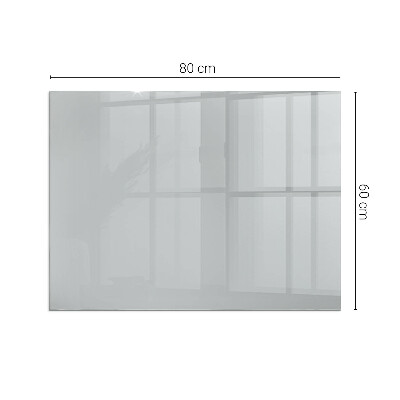 Glass hearth rectangular Color Light gray