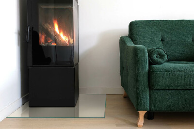 Glass hearth for wood stove rectangular Color Beige