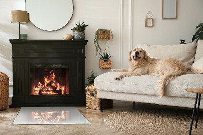 Glass hearth rectangular Color Gray