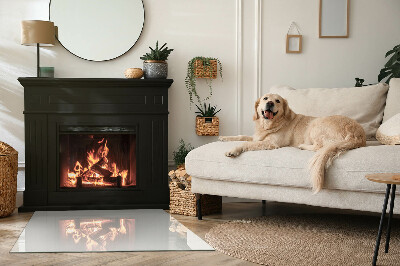 Glass hearth rectangular Color Gray