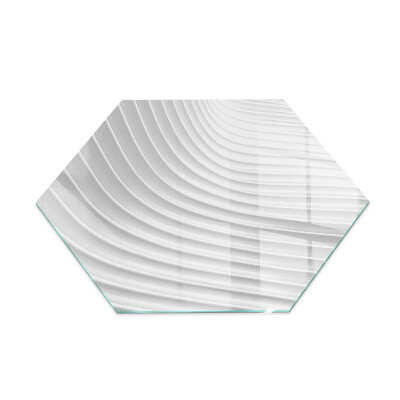 Glass hearth plate hexagonal Waves of subtle shapes