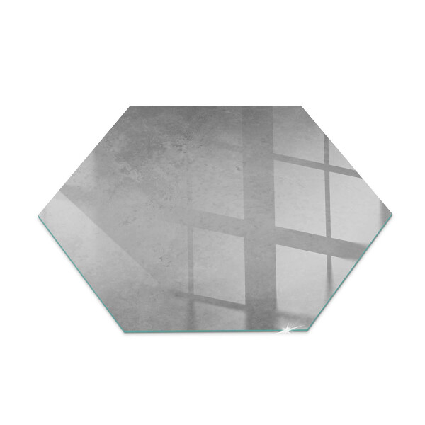 Glass hearth plate hexagonal Concrete structure with effect