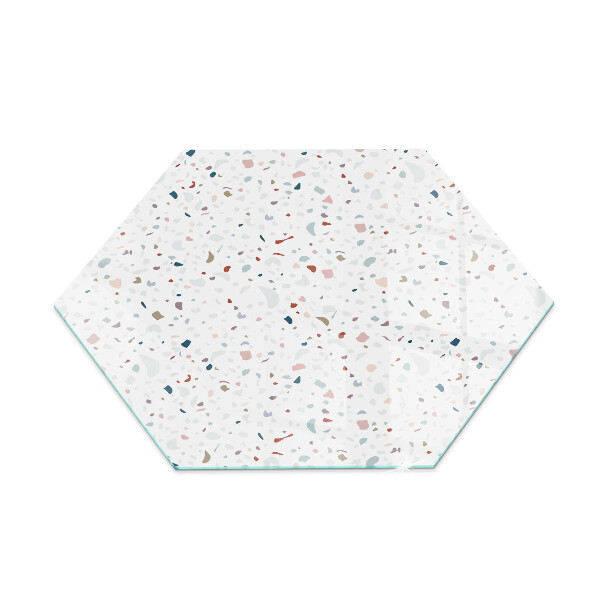 Glass hearth pad hexagonal Shapes in miniature