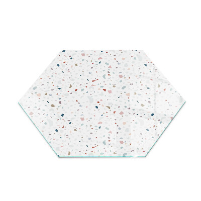 Glass hearth pad hexagonal Shapes in miniature