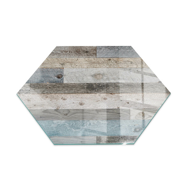 Glass hearth plate hexagonal Board colors in various shades