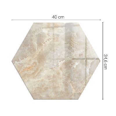 Glass hearth plate hexagonal Stone pattern inspired by nature