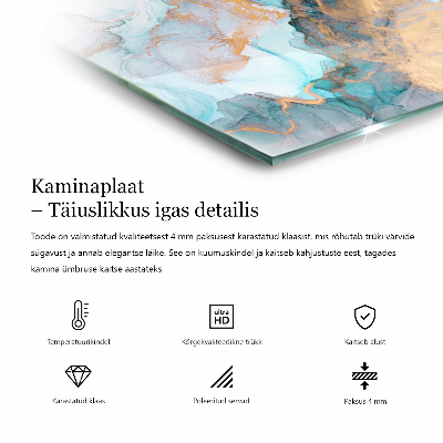 Glass hearth pad hexagonal Natural style boards