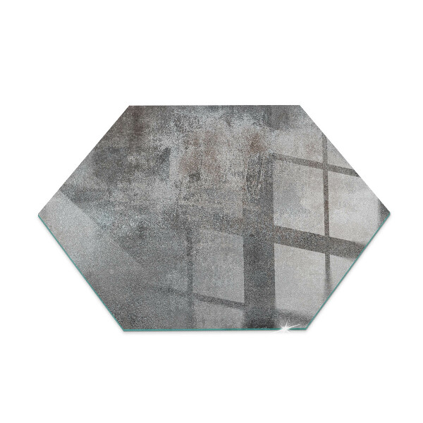 Glass hearth plate hexagonal Raw structure pattern