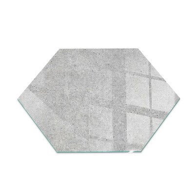 Glass hearth pad hexagonal Concrete texture in a raw style