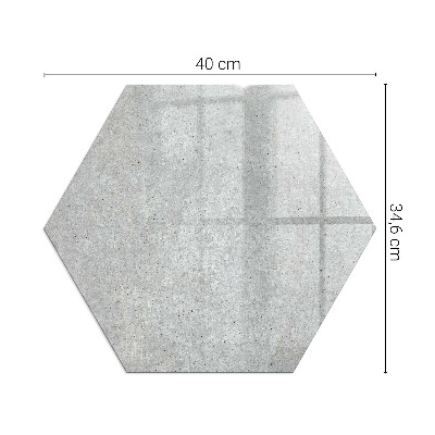 Glass hearth pad hexagonal Concrete texture in a raw style