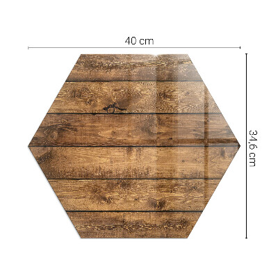 Glass wood burner hearth hexagonal Natural wood grain