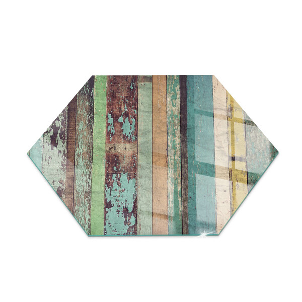 Glass hearth pad hexagonal Board colors in different tones