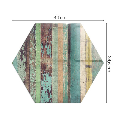 Glass hearth pad hexagonal Board colors in different tones