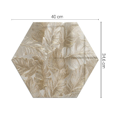 Glass wood burner hearth hexagonal Delicate leaf patterns