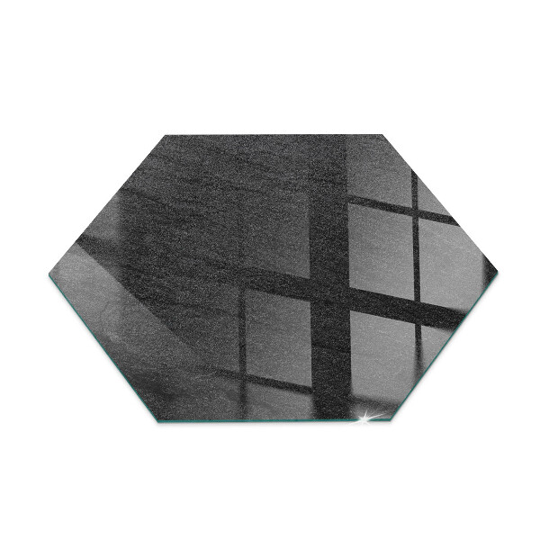 Glass hearth plate hexagonal Stone structure pattern