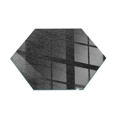 Glass hearth plate hexagonal Stone structure pattern