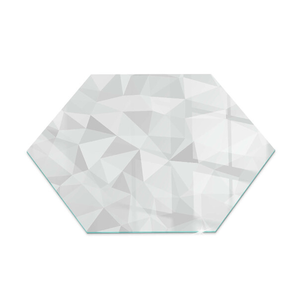 Glass hearth for log burner hexagonal Geometric abstraction in shapes