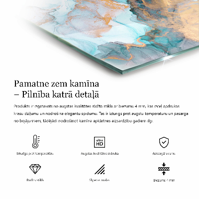 Glass hearth pad hexagonal Pattern of three-dimensional shapes