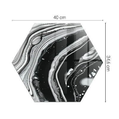 Glass hearth for log burner hexagonal Abstract wavy and linear patterns