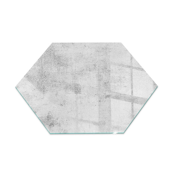 Glass hearth pad hexagonal Concrete texture in a raw style