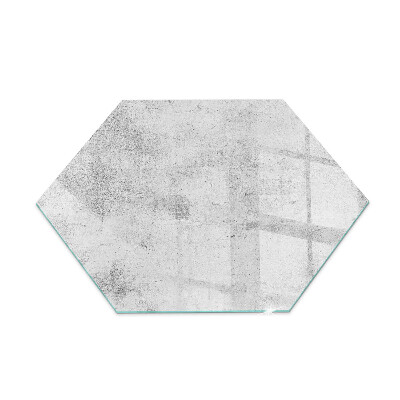 Glass hearth pad hexagonal Concrete texture in a raw style
