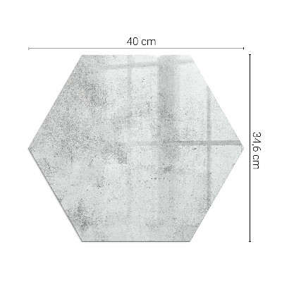 Glass hearth pad hexagonal Concrete texture in a raw style