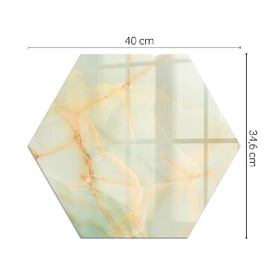 Glass hearth for log burner hexagonal Abstract marble motif