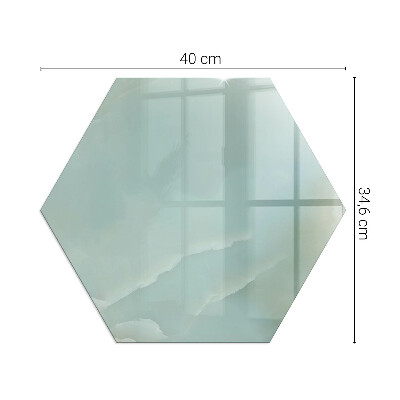 Glass hearth for log burner hexagonal Marble motif in subtle tones