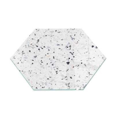Glass wood burner hearth hexagonal Stone pattern with small accents