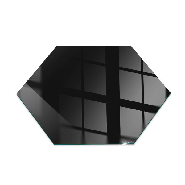 Glass hearth pad hexagonal Color Black