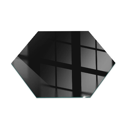 Glass hearth pad hexagonal Color Black