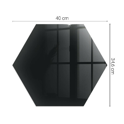 Glass hearth pad hexagonal Color Black