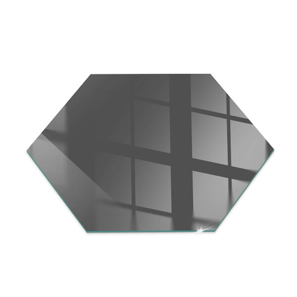 Glass hearth plate hexagonal Color Gray-brown
