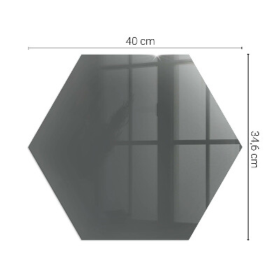 Glass hearth plate hexagonal Color Gray-brown