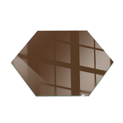 Glass hearth for log burner hexagonal Color Brown