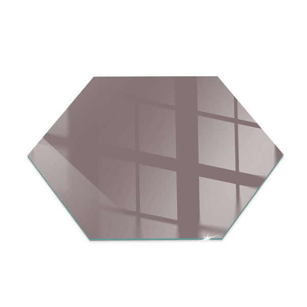 Glass hearth plate hexagonal Color Beige