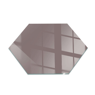 Glass hearth plate hexagonal Color Beige