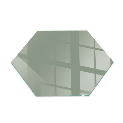 Glass hearth pad hexagonal Gray-green color