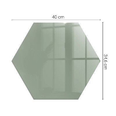 Glass hearth pad hexagonal Gray-green color