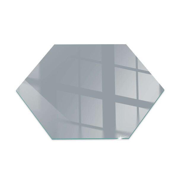Glass hearth plate hexagonal Color Gray