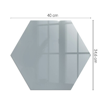 Glass hearth plate hexagonal Color Gray