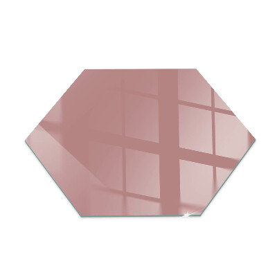 Glass hearth pad hexagonal Color Pink