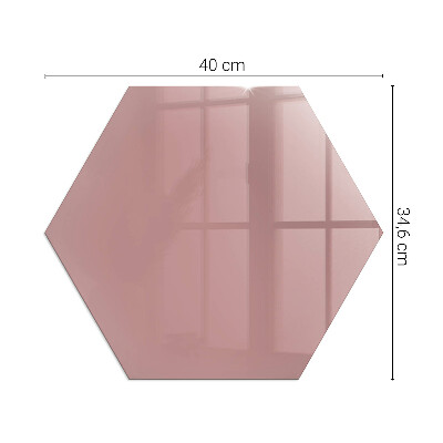 Glass hearth pad hexagonal Color Pink