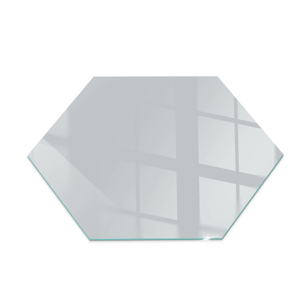 Glass hearth for log burner hexagonal Color Gray
