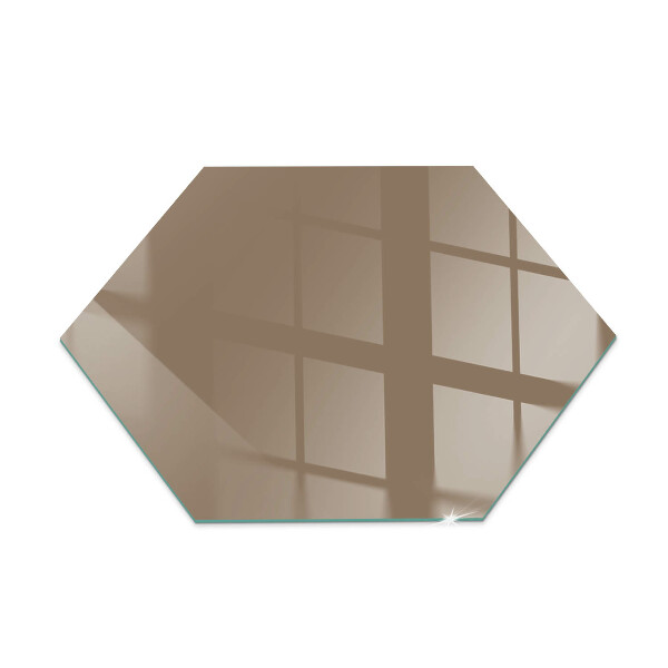 Glass hearth pad hexagonal Color Brown