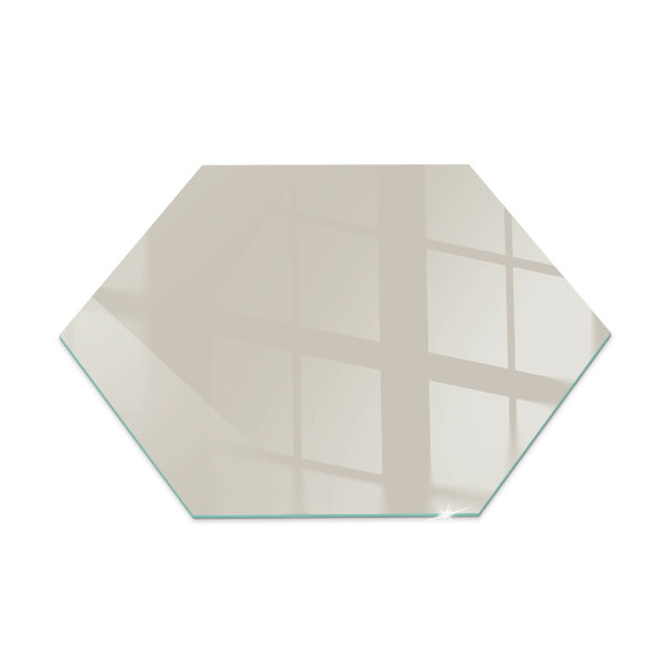 Glass hearth plate hexagonal Light Cream Color