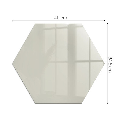 Glass hearth plate hexagonal Light Cream Color