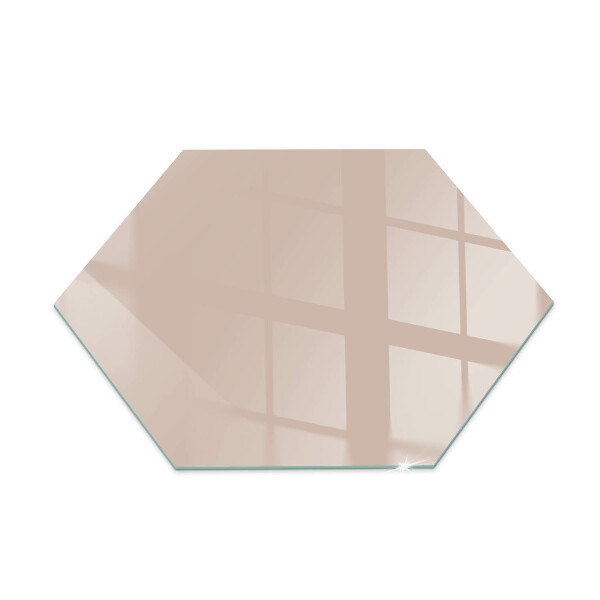 Glass hearth pad hexagonal Color Light Brown