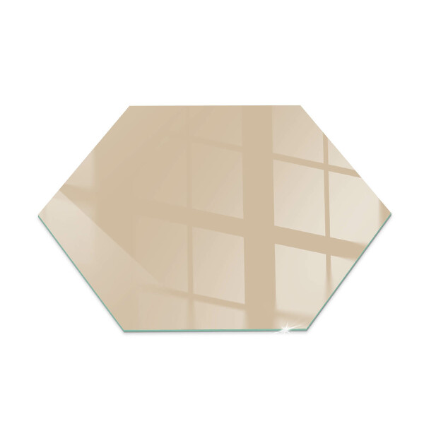 Glass hearth plate hexagonal Color Beige