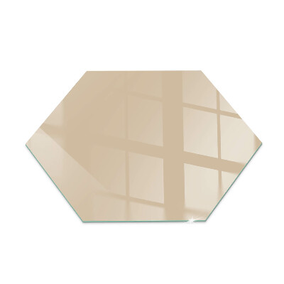 Glass hearth plate hexagonal Color Beige